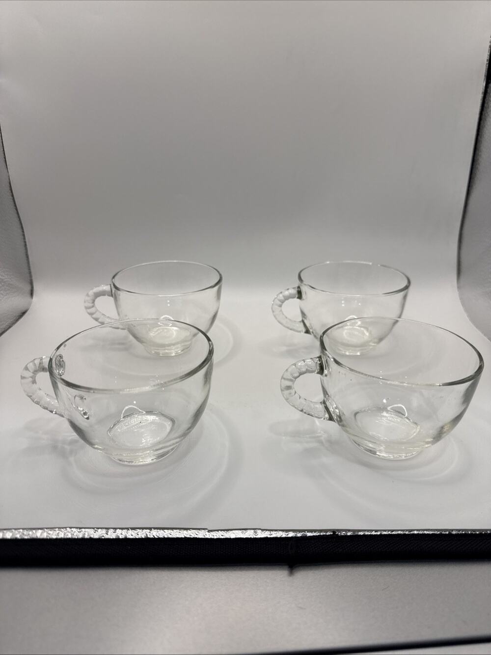 Set of 4 Vintage Federal Glass Homestead Snack Cups